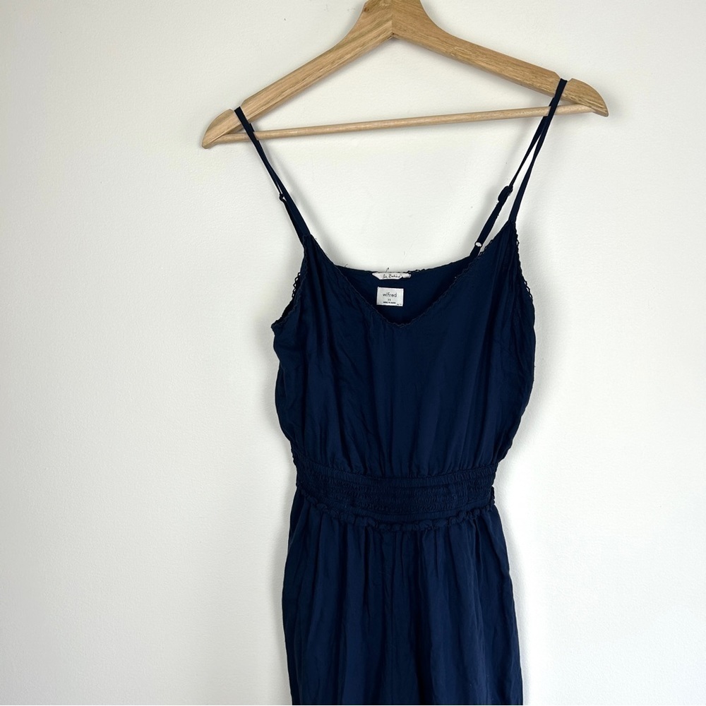 Wilfred Aritzia Irene La Bohème Navy Jumpsuit - Picture 5 of 9